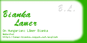 bianka lamer business card